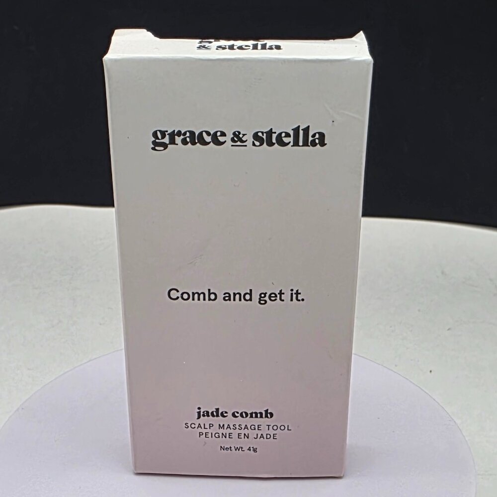 Grace & Stella Jade Comb Scalp Massage Tool 100% Xiuyan Jade Stone NEW